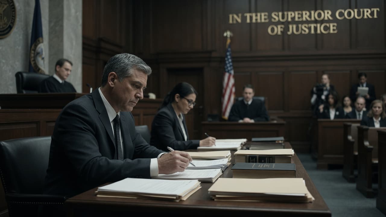 Attorneys at work in a superior court of justice